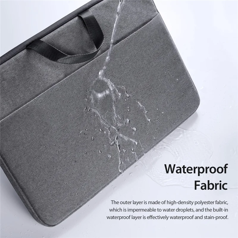 DUX DUCIS LBTA Series 14-15.4 Inch Horizontal Laptop Bag Waterproof Notebook Handbag - Dark Grey