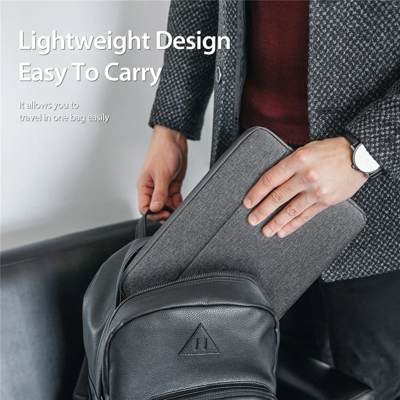 DUX DUCIS LBDB Series 14-15.4 Polegada Bolsa para Laptop à Prova d'Água Horizontal - Cinza Escuro