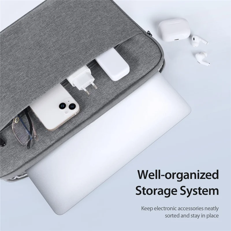 DUX DUCIS LBDB Series 14-15.4 Polegada Bolsa para Laptop à Prova d'Água Horizontal - Cinza Escuro