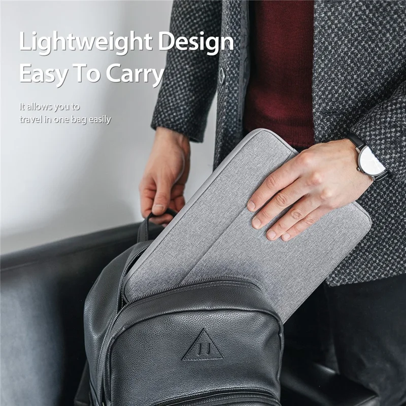 DUX DUCIS LBDB Series 14-15.4 Pollici Borsa per Laptop Impermeabile Orizzontale Custodia per Notebook - Grigio Chiaro