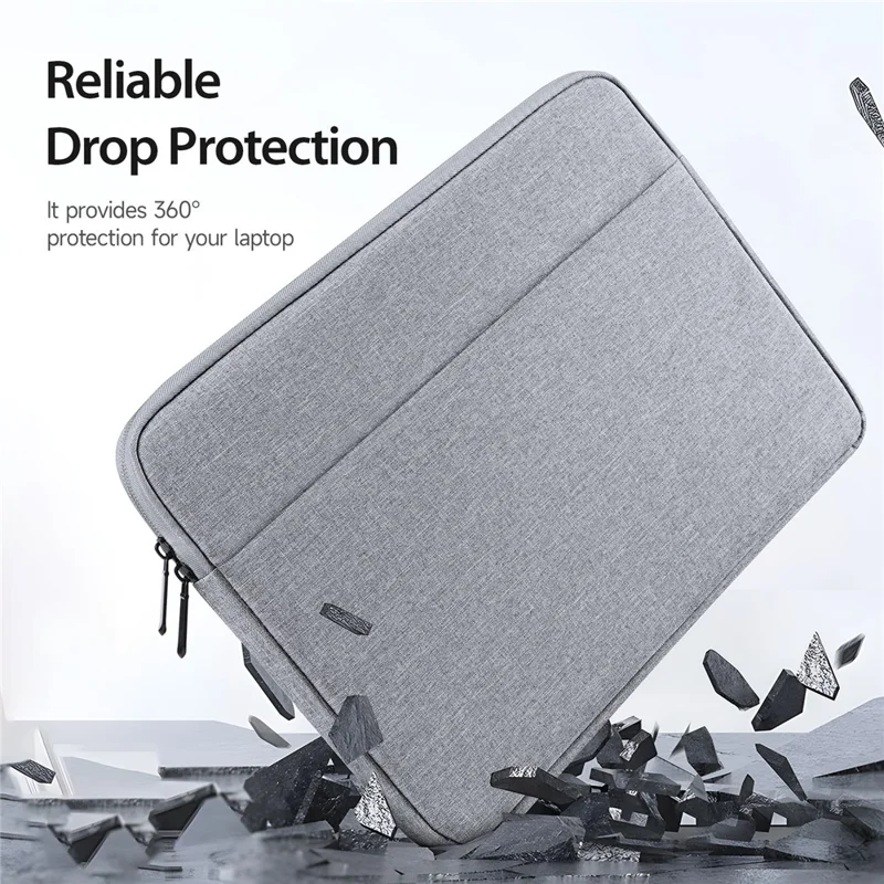 DUX DUCIS LBDB Series 14-15.4 Pollici Borsa per Laptop Impermeabile Orizzontale Custodia per Notebook - Grigio Chiaro