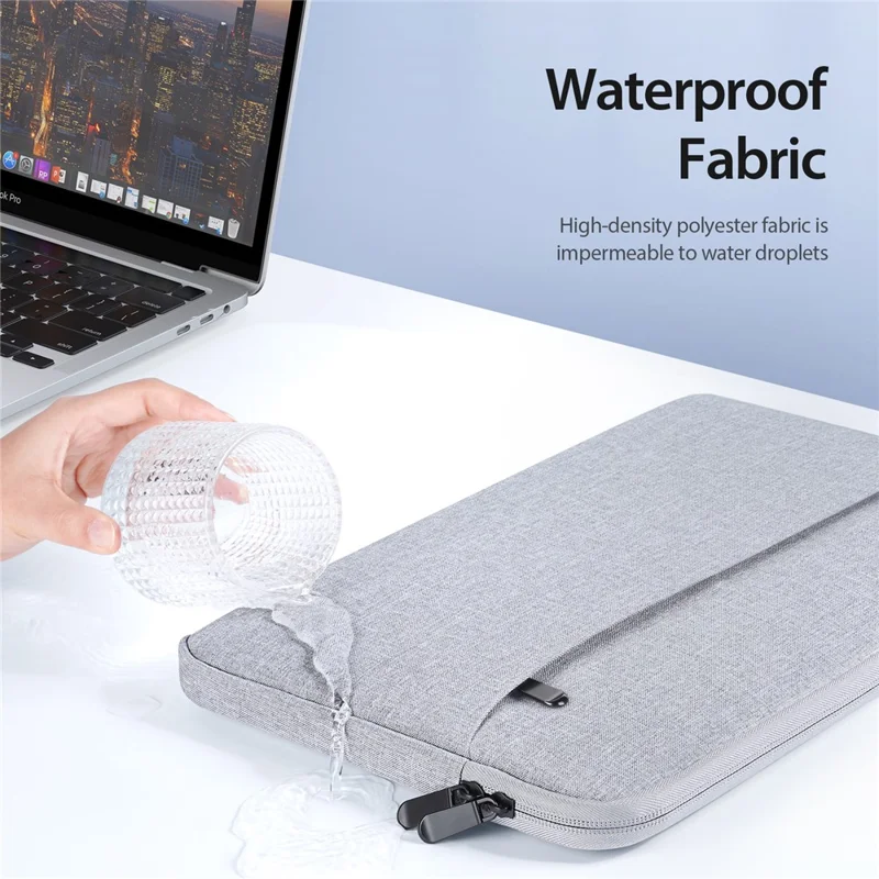 DUX DUCIS LBDB Series 14-15.4 Pollici Borsa per Laptop Impermeabile Orizzontale Custodia per Notebook - Grigio Chiaro