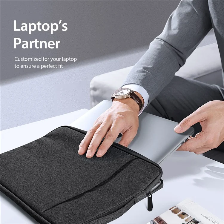 Bolsa protectora vertical para portátiles de 15.5-16 pulgadas de la serie LBDC de DUX DUCIS - Negro 