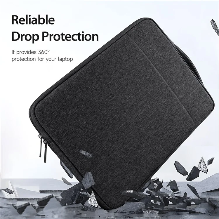 Bolsa protectora vertical para portátiles de 15.5-16 pulgadas de la serie LBDC de DUX DUCIS - Negro 