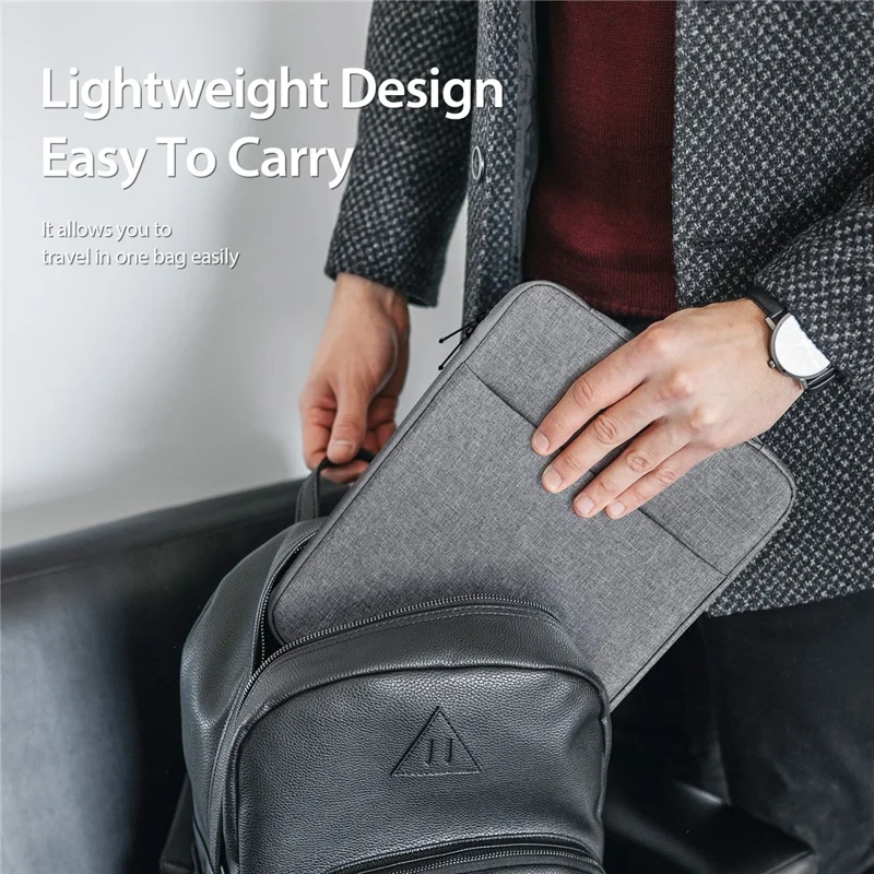 DUX DUCIS LBDC Series 15.5-16 Inch Notebook Vertical Protective Bag Laptop Handbag - Dark Grey