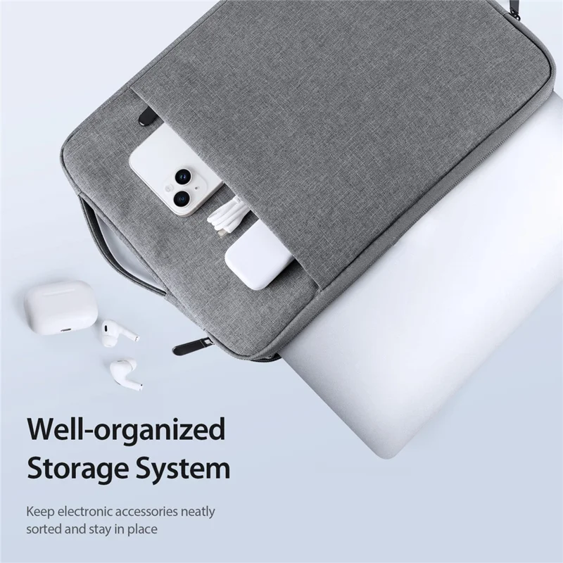 DUX DUCIS LBDC Series 15.5-16 Inch Notebook Vertical Protective Bag Laptop Handbag - Dark Grey