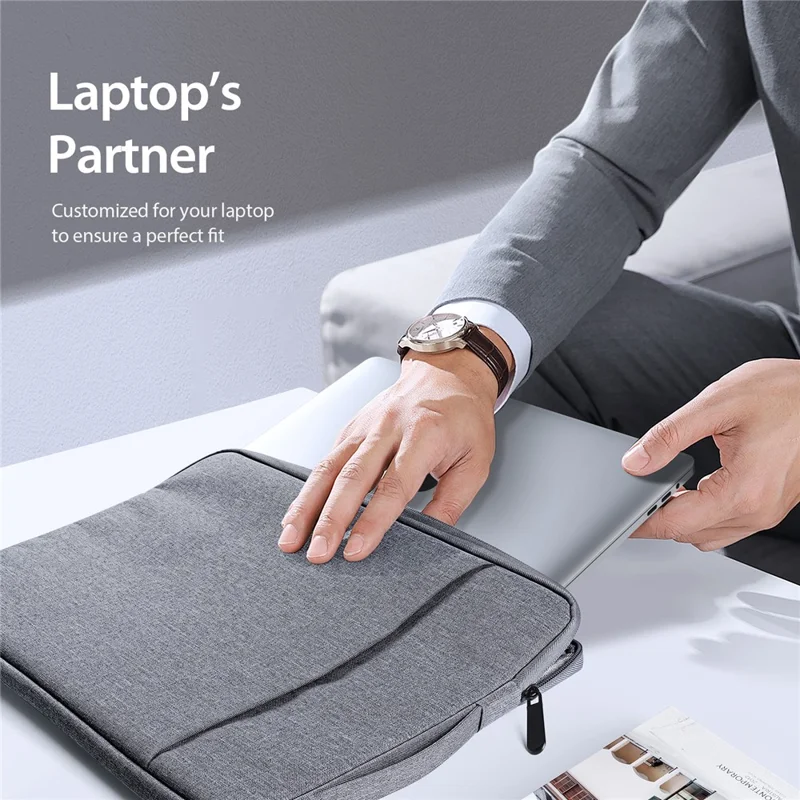 DUX DUCIS LBDC Series 15.5-16 Inch Notebook Vertical Protective Bag Laptop Handbag - Dark Grey