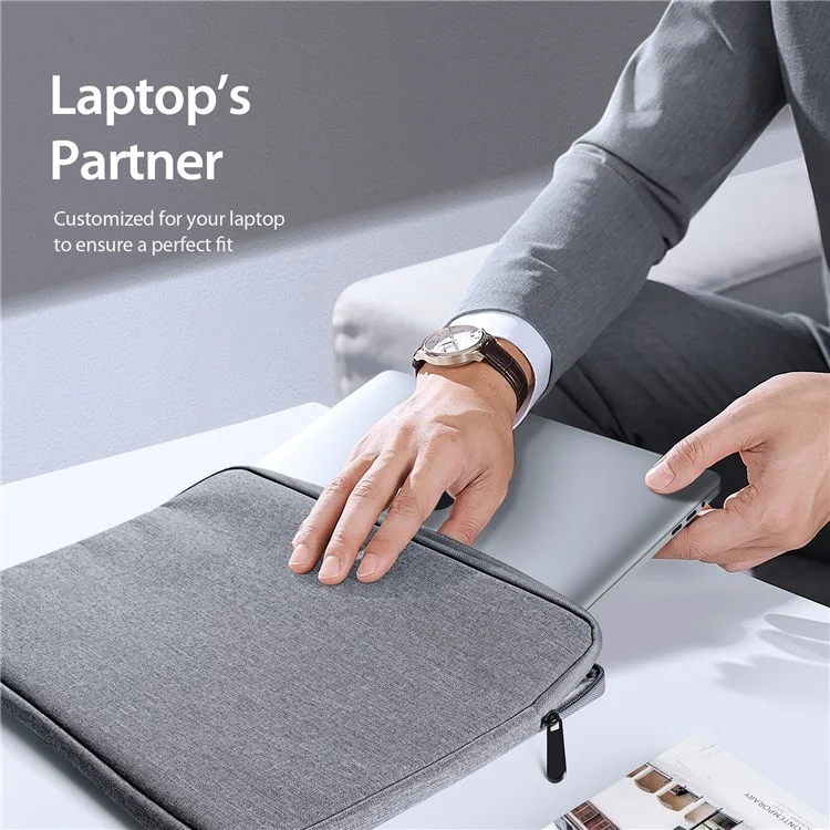 DUX DUCIS LBDA Series 14-15.4 Pollici Borsa per Laptop Rivestimento Morbido Custodia per Notebook - Grigio Scuro