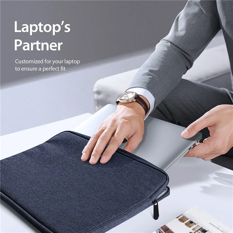 DUX DUCIS LBDA Series 14-15.4 Inch Laptop Bag Soft Lining Notebook Pouch - Navy Blue