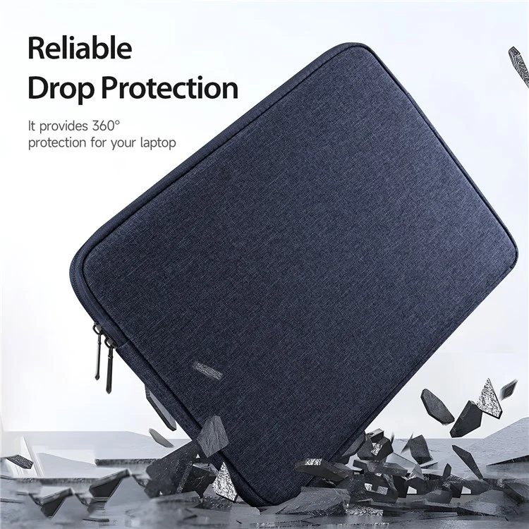 DUX DUCIS LBDA Series 14-15.4 Inch Laptop Bag Soft Lining Notebook Pouch - Navy Blue