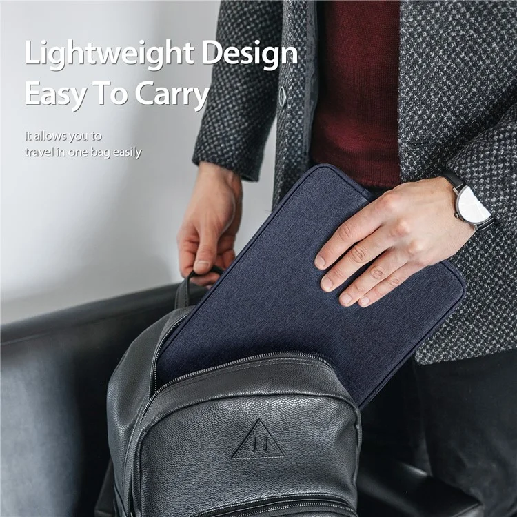 DUX DUCIS LBDA Series 14-15.4 Inch Laptop Bag Soft Lining Notebook Pouch - Navy Blue