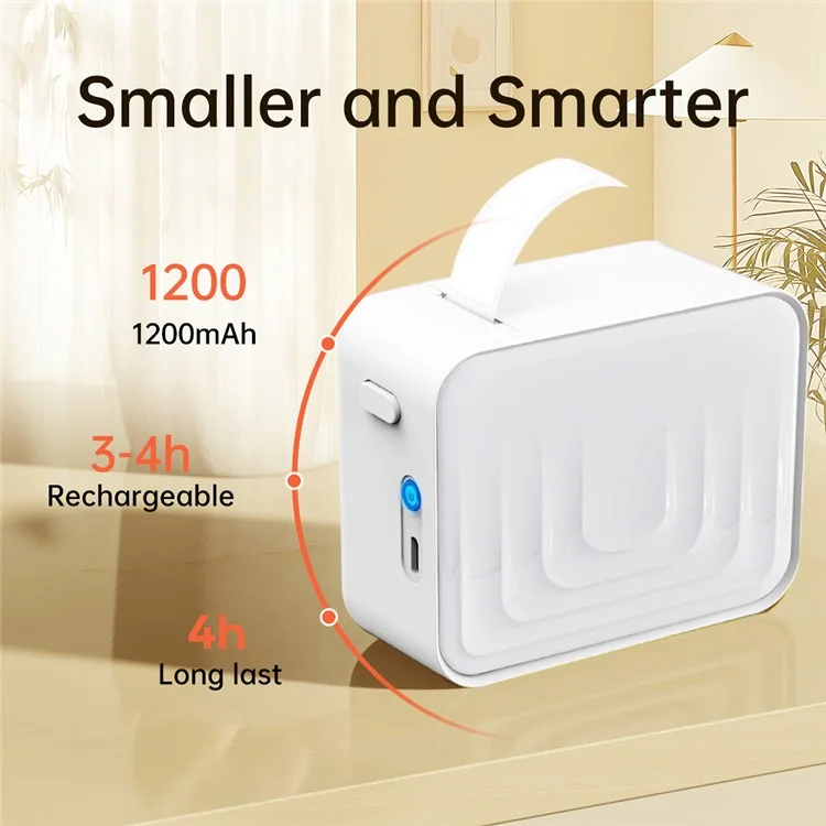 Impressora de Etiquetas Térmica Portátil MARKLIFE M1 com Bateria de 1200mAh Alimentada