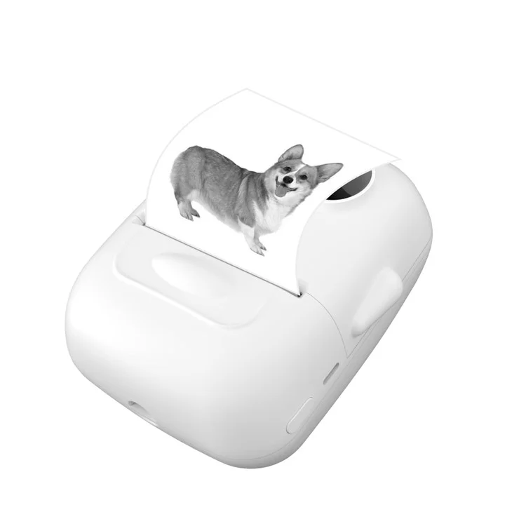 MARKLIFE P50 Mini Bluetooth-compatible Thermal Label Printer with 1 Roll Print Paper - White