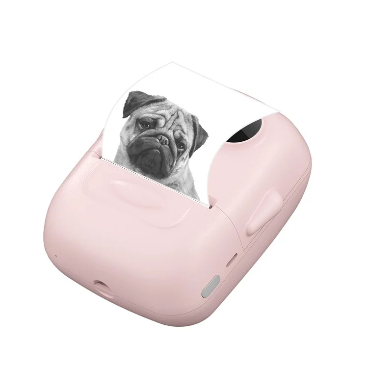 MARKLIFE P50 Mini Bluetooth-compatible Thermal Label Printer with 1 Roll Print Paper - Pink