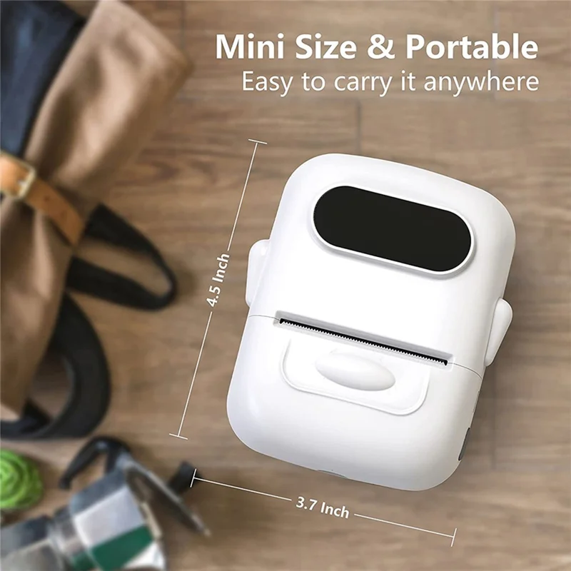 MARKLIFE P50 Mini Bluetooth-compatible Thermal Label Printer with 1 Roll Print Paper - Yellow