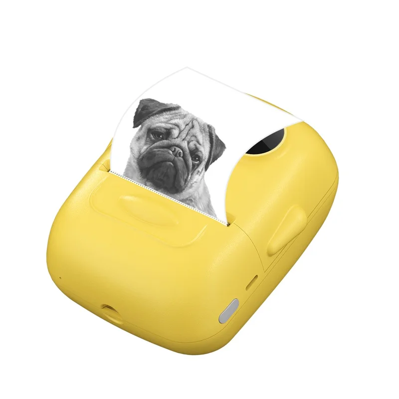 MARKLIFE P50 Mini Bluetooth-compatible Thermal Label Printer with 1 Roll Print Paper - Yellow