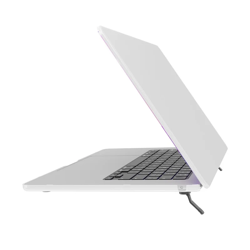 BENWIS MP-SMS til Macbook Air 15 tommer (2025) / (2024) / (2023) A2941 Smart Skånsom Skærmhælde Hård Skærm - Transparent Hvid