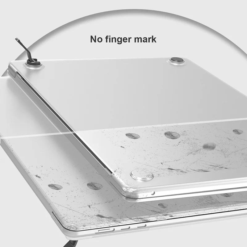 BENWIS MP-SMS til Macbook Air 15 tommer (2025) / (2024) / (2023) A2941 Smart Skånsom Skærmhælde Hård Skærm - Transparent Hvid