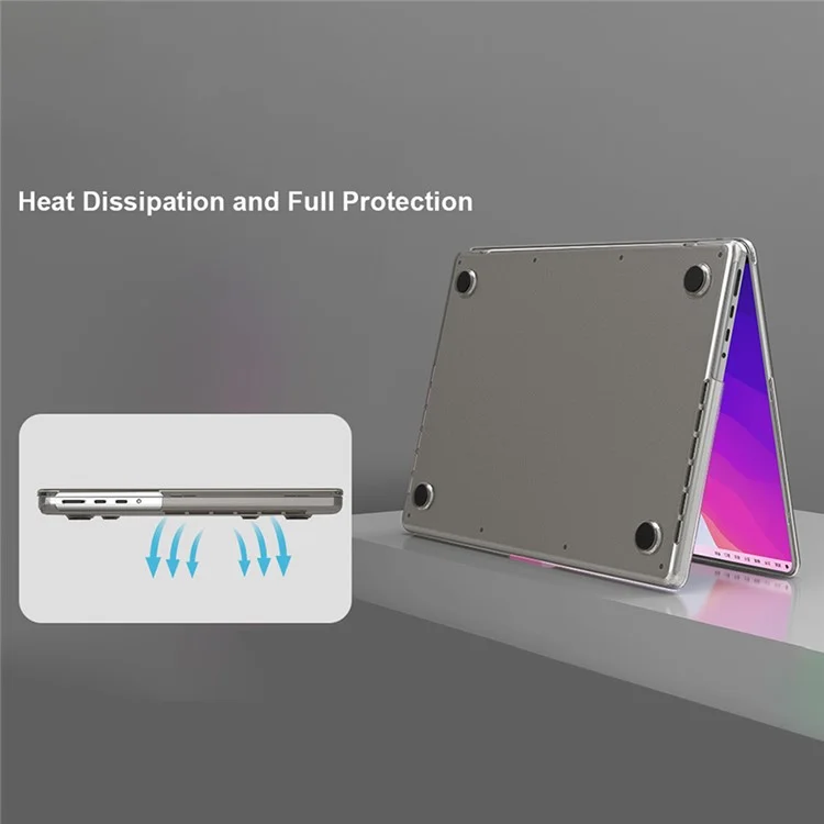 BENWIS MP-SMC Para MacBook Pro 16 polegadas (2019) A2141 Capa para Laptop Case Resistente a Choques - Preto Transparente