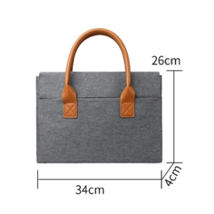 11.6-13.3 inch Small Laptop Bag with PU Handle Oxford Cloth Computer Carrying Case Business Office Work Bag -  Silver