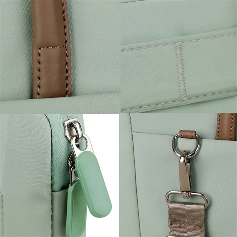 13-13.3 Inch Laptop Bag Waterproof Notebook Computer Handbag with Shoulder Strap - Beige