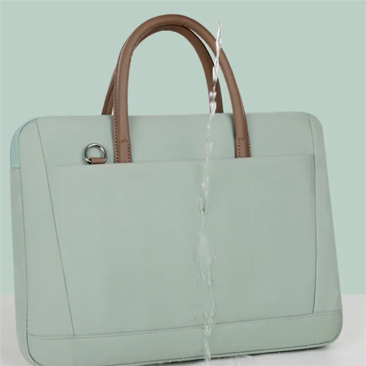 15-16.1 inch Laptop Bag Waterproof Computer Carrying Case with Trolley Strap Design - Green