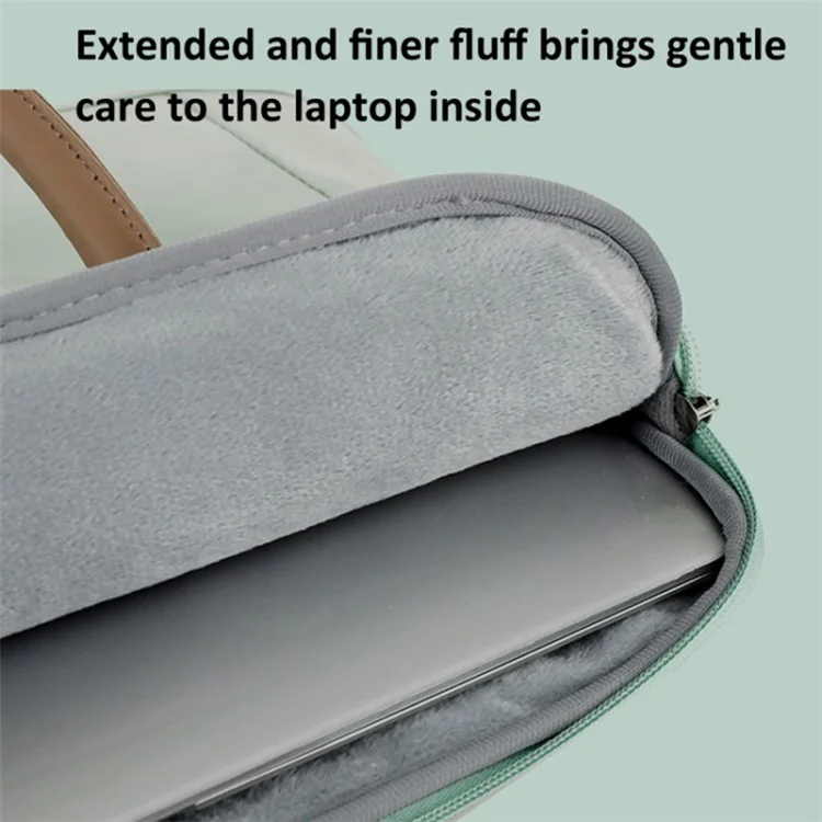 15-16.1 inch Laptop Bag Waterproof Computer Carrying Case with Trolley Strap Design - Green