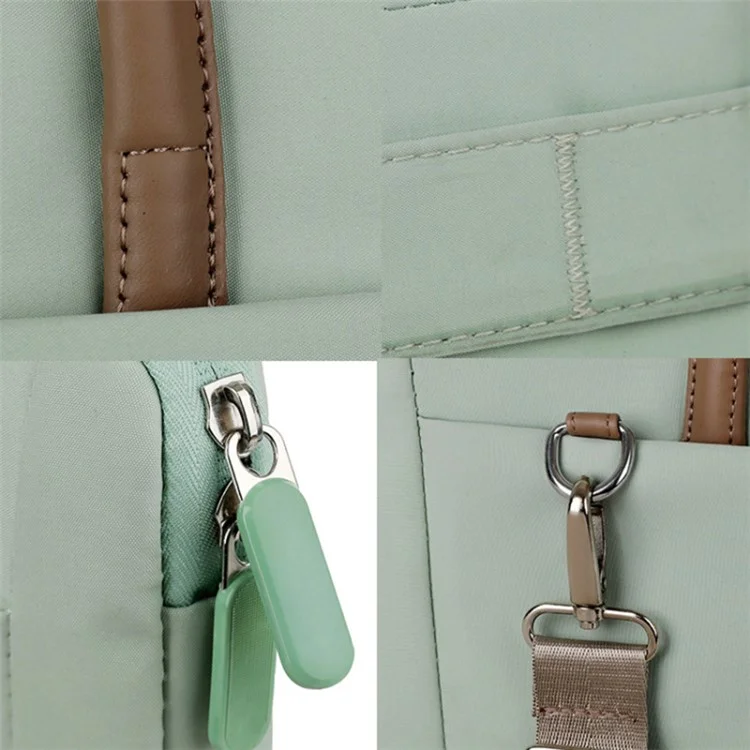 15-16.1 inch Laptop Bag Waterproof Computer Carrying Case with Trolley Strap Design - Green
