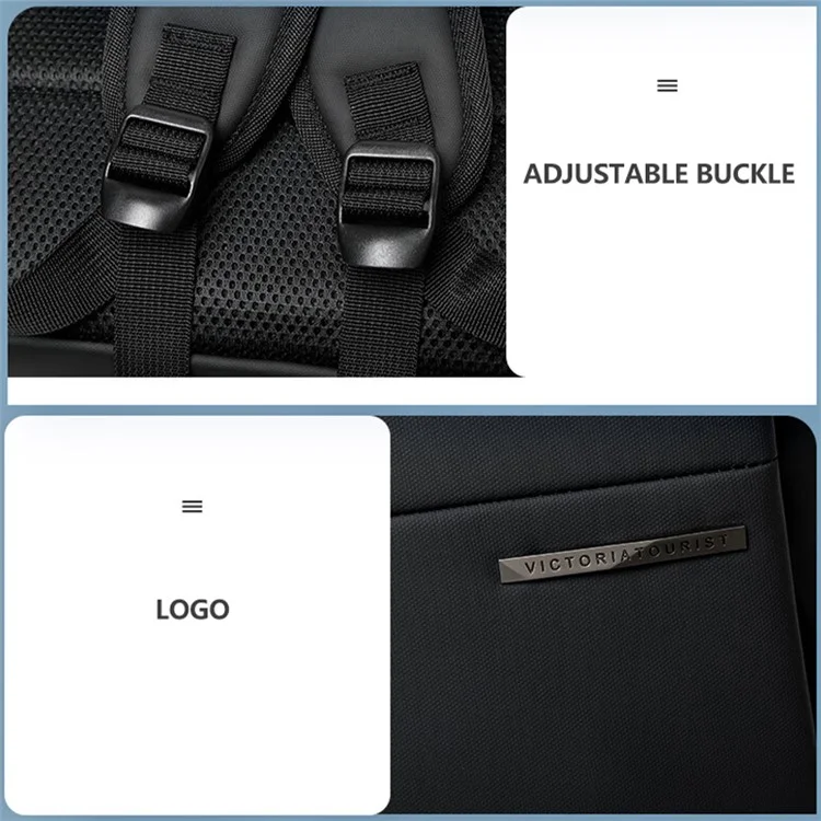 VICTORIATOURIST V9020 Mochila de Viagem de Negócios para Homens 15.6 polegadas Laptop Bag Dual Shoulder