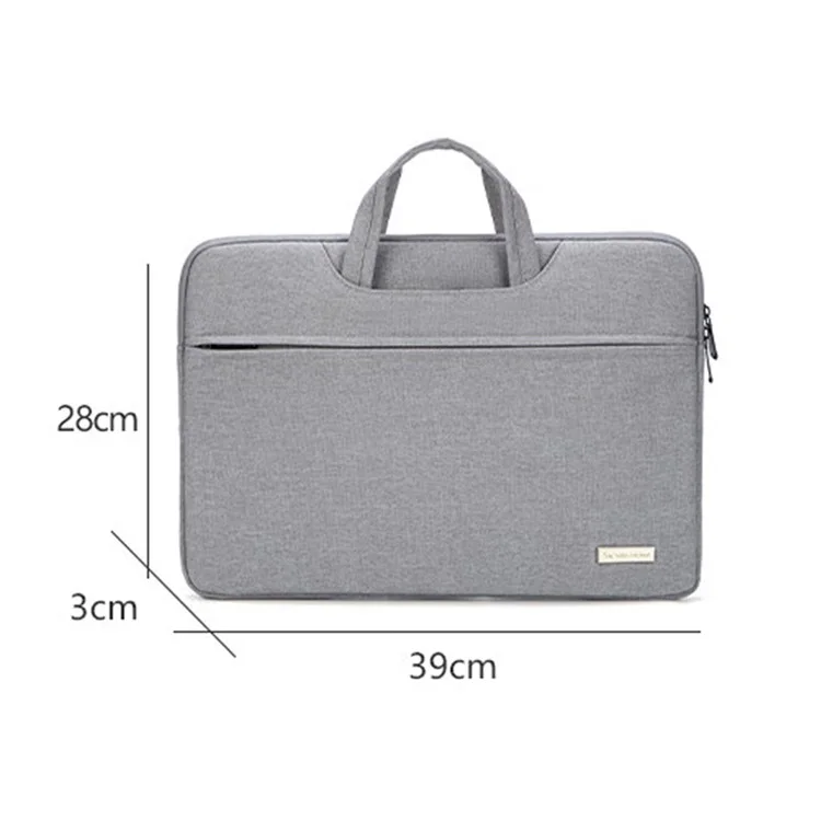 VICTORIATOURIST V7700 14-inch Stylish Laptop Carrying Bag Polyester Notebook Protective Handbag, Upgraded Version - Grey
