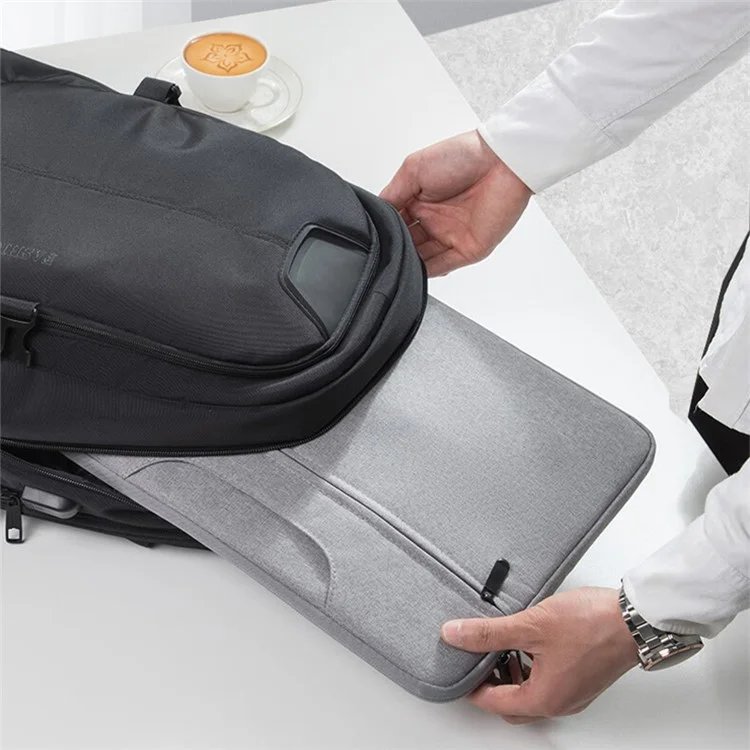 VICTORIATOURIST V7700 14-inch Stylish Laptop Carrying Bag Polyester Notebook Protective Handbag, Upgraded Version - Grey