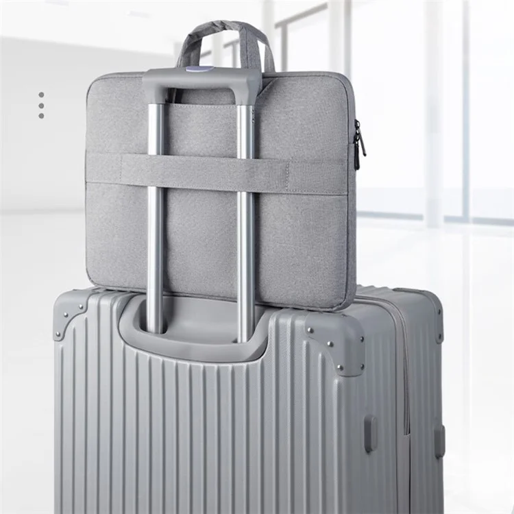 VICTORIATOURIST V7700 14-inch Stylish Laptop Carrying Bag Polyester Notebook Protective Handbag, Upgraded Version - Grey