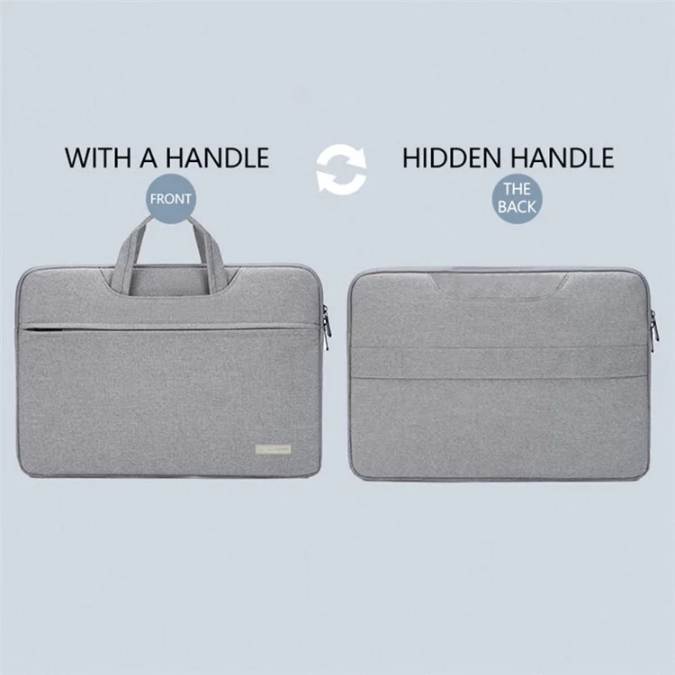 VICTORIATOURIST V7700 14-inch Stylish Laptop Carrying Bag Polyester Notebook Protective Handbag, Upgraded Version - Grey