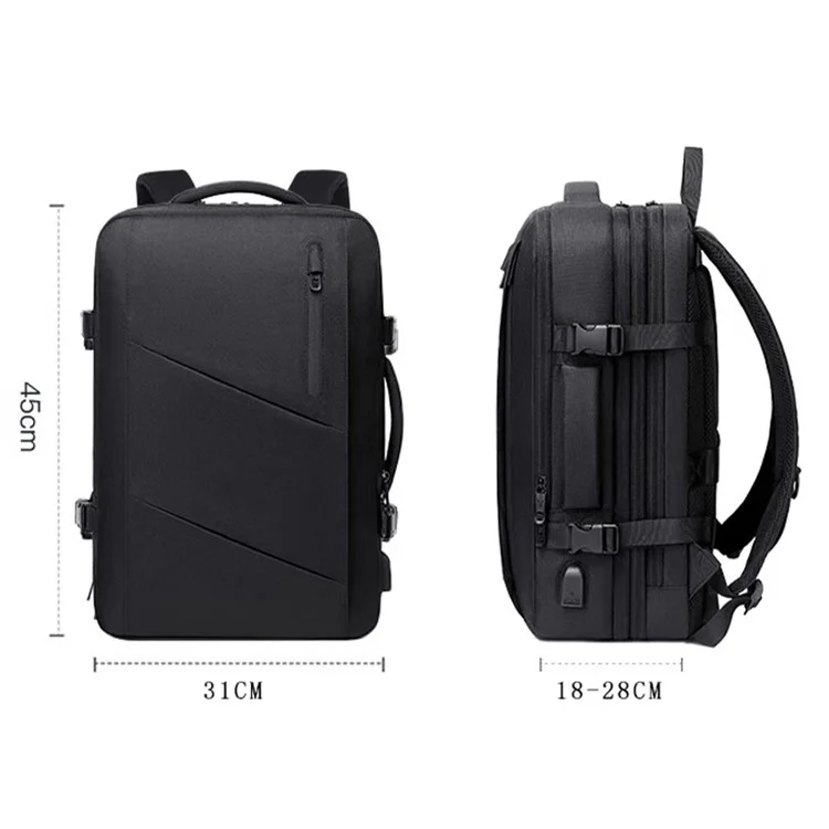 Sac à dos pour ordinateur portable VICTORIATOURIST V9012 de 17,3 pouces 39L RPET Sac de voyage à double épaule pour hommes