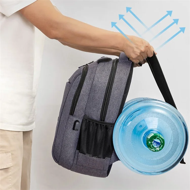 VICTORIATOURIST V906 USB Mochila para Laptop de 17.3 polegadas Viagem Bolsa de Ombro Dupla com Porta USB, Versão Atualizada - Cinza