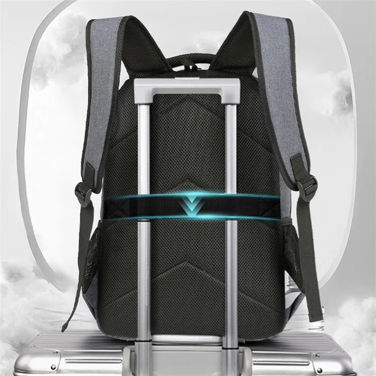 VICTORIATOURIST V906 USB Mochila para Laptop de 17.3 polegadas Viagem Bolsa de Ombro Dupla com Porta USB, Versão Atualizada - Cinza