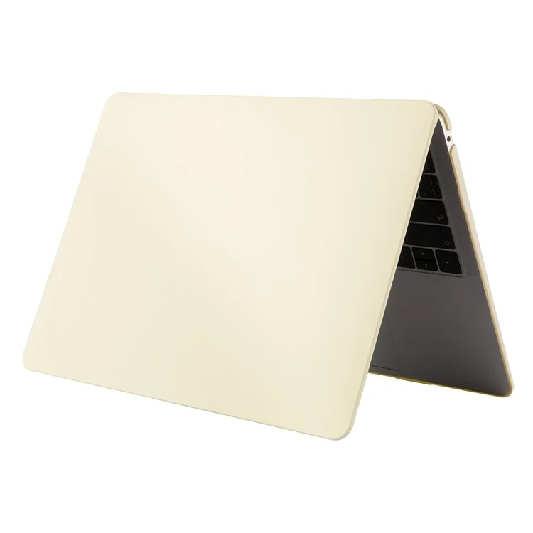 Para Macbook Air 15 Pulgadas (2023) M2 A2941 /(2024) M3 A3114 Case de Crema de Estuche Cubierta de Plástico a Prueba de Amortiguadores de Plástico - Amarillo