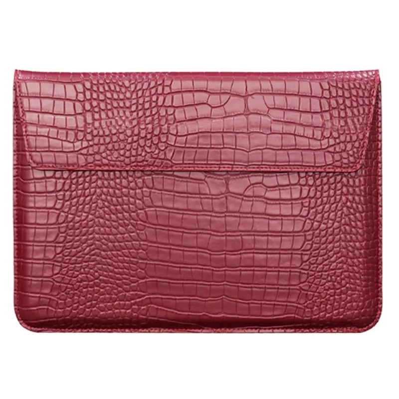 13.3-Inch Notebook Computer Storage Bag Laptop Sleeve PU Leather Bag - Red