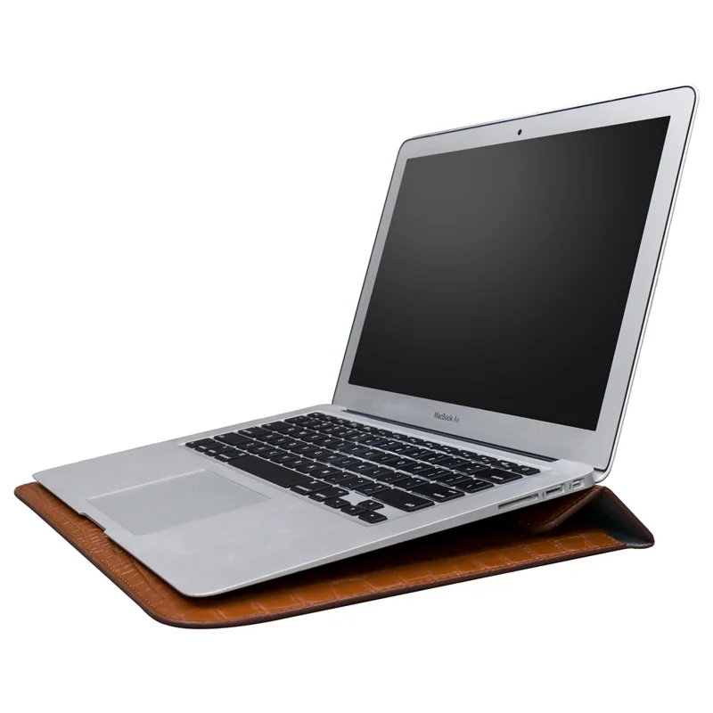 13.3-Inch Notebook Computer Storage Bag Laptop Sleeve PU Leather Bag - Brown