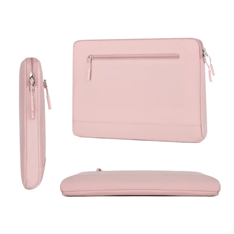 Bolsa de 15-15.6 Pulgadas Bolsa de Tela Oxford Bags Con Cremallera Portable Teléfono Bolsa de Almacenamiento Del Mouse - Rosa