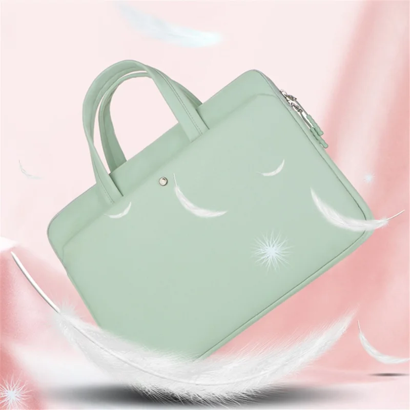 C81-15-15.6 Inch Computer Case Portable Laptop Bag with Plush Lining Laptop Accessories Storage Bag - Beige