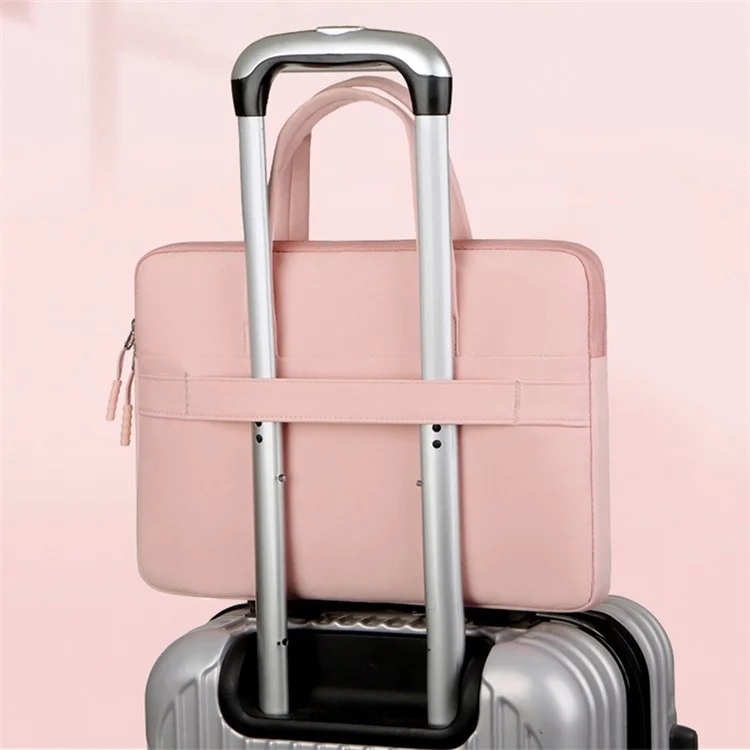 C81-14-14.6 Inch Computer Bag Portable Notebook Bag with Zipper Laptop Accessories Storage Bag - Pink