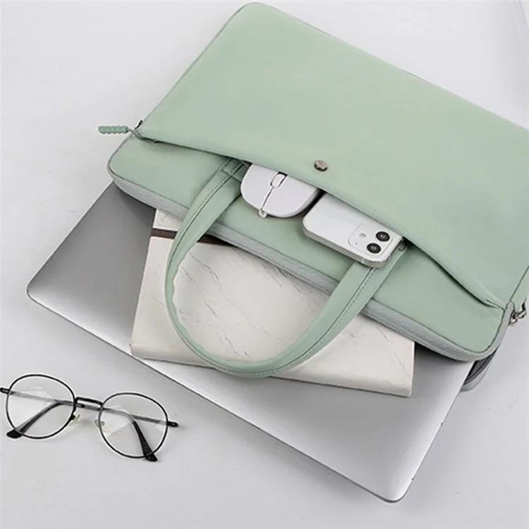 C81-14-14.6 Inch Computer Bag Portable Notebook Bag with Zipper Laptop Accessories Storage Bag - Pink