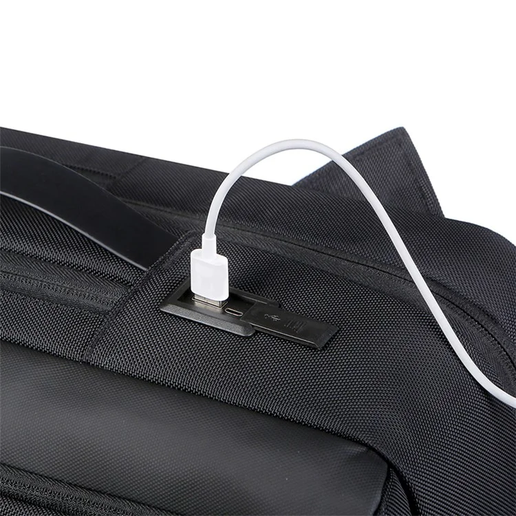 POFOKO 15,6-Zoll-Laptop-Computer-Rucksack Geschäftsreise-Tasche mit USB-Ladeanschluss