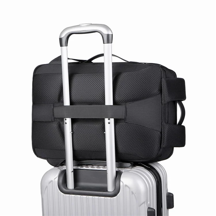 POFOKO 15,6-Zoll-Laptop-Computer-Rucksack Geschäftsreise-Tasche mit USB-Ladeanschluss