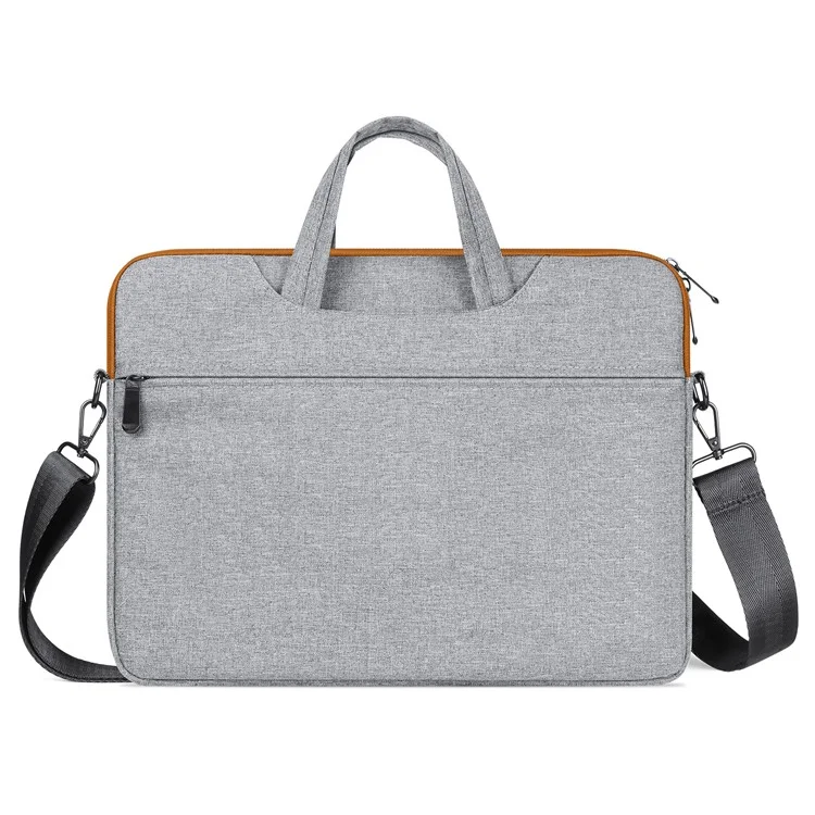 DUX DUCIS LBJC Series 13-13.9 inch Laptop Carrying Bag Polyester Notebook Handbag with Shoulder Strap - Light Grey