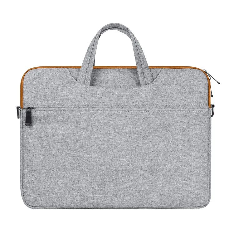 DUX DUCIS LBJC Series 13-13.9 inch Laptop Carrying Bag Polyester Notebook Handbag with Shoulder Strap - Light Grey