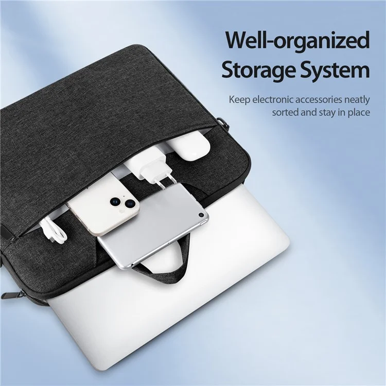 DUX DUCIS LBJB Series 13-13.9 Pollici Borsa a Tracolla Impermeabile per Notebook - Nero
