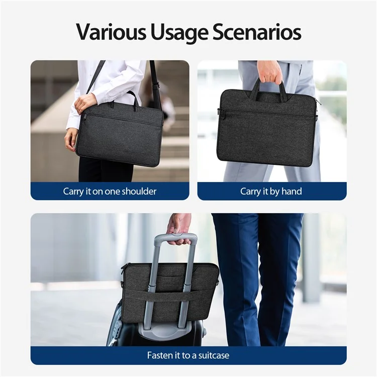 Dux Ducis LBJB Series 14-15,4 Polegadas Bolsa de Notebook Bolsa de Laptop à Prova D'água Com Alça de Ombro - Preto