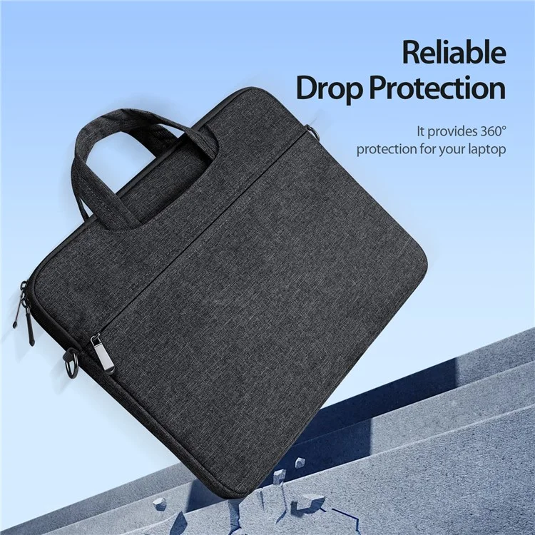 Dux Ducis LBJB Serie de 14-15.4 Pulgadas Notebook Pouch Bolso de Laptop Impermeable Con Correa Para el Hombro - Negro